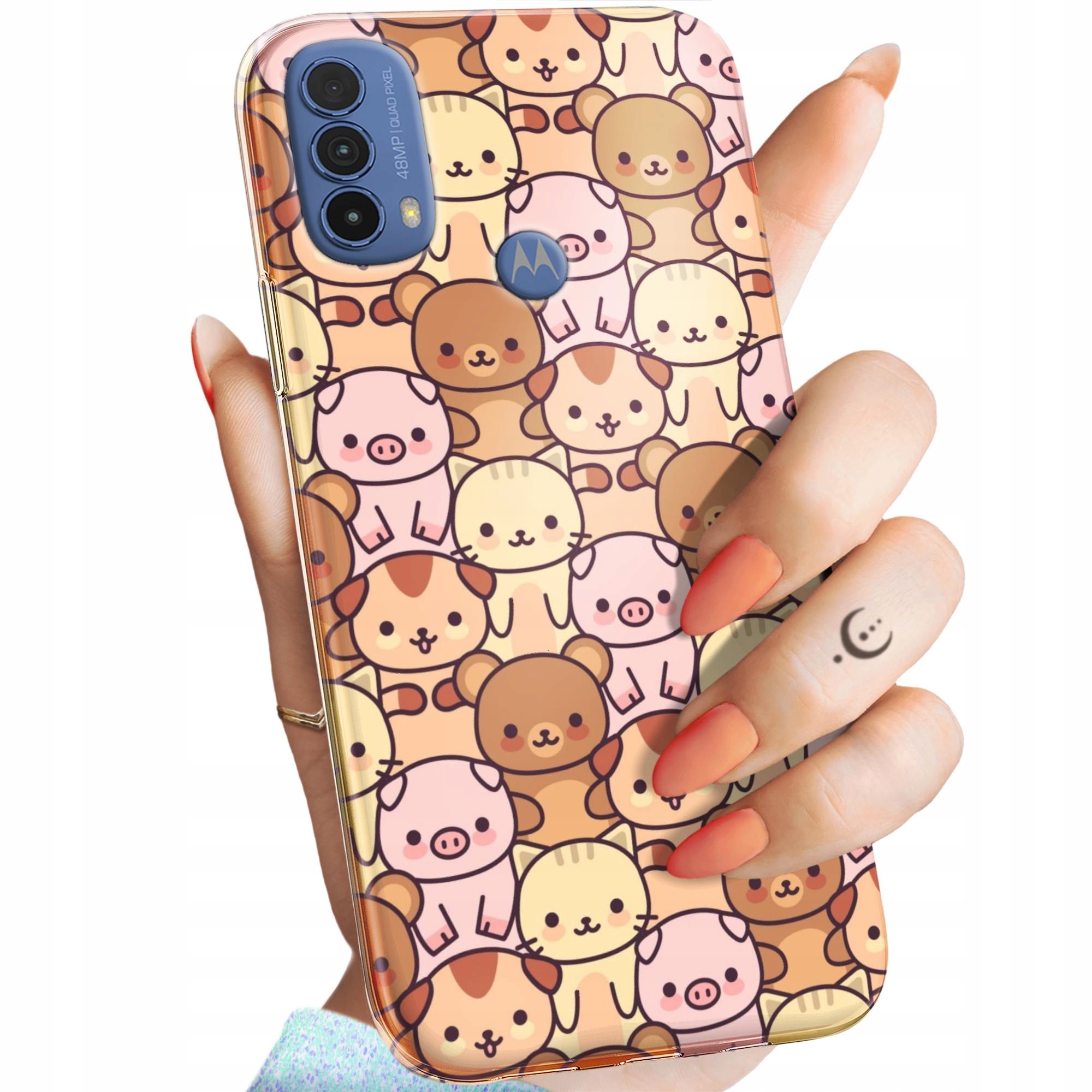 Etui Do Motorola Moto E30 E40 Zwierzęta Pieski Kotki Lamy Domowe