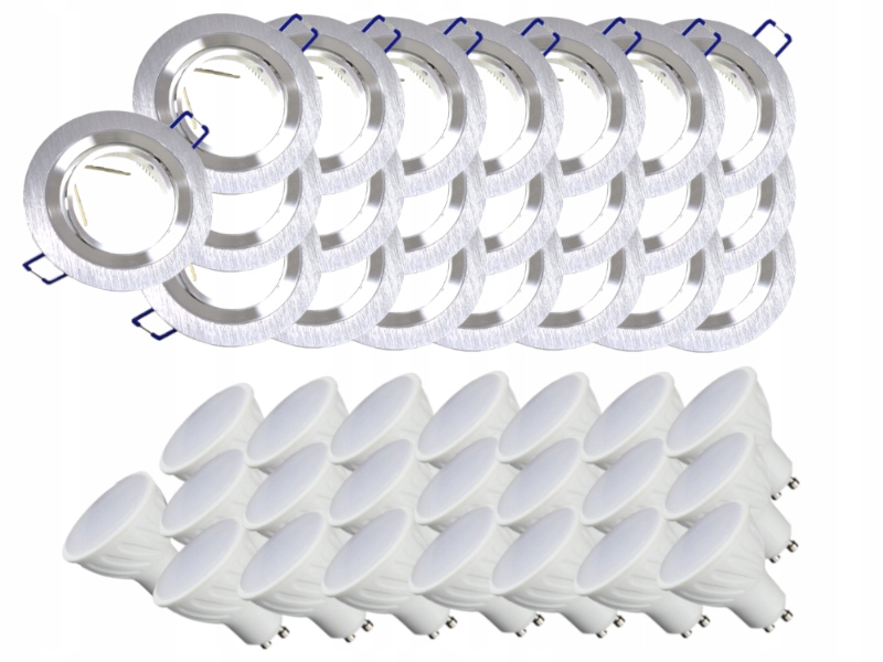 Zestaw Oprawy Sufitowe Halogen 22x +Żarówki 12W