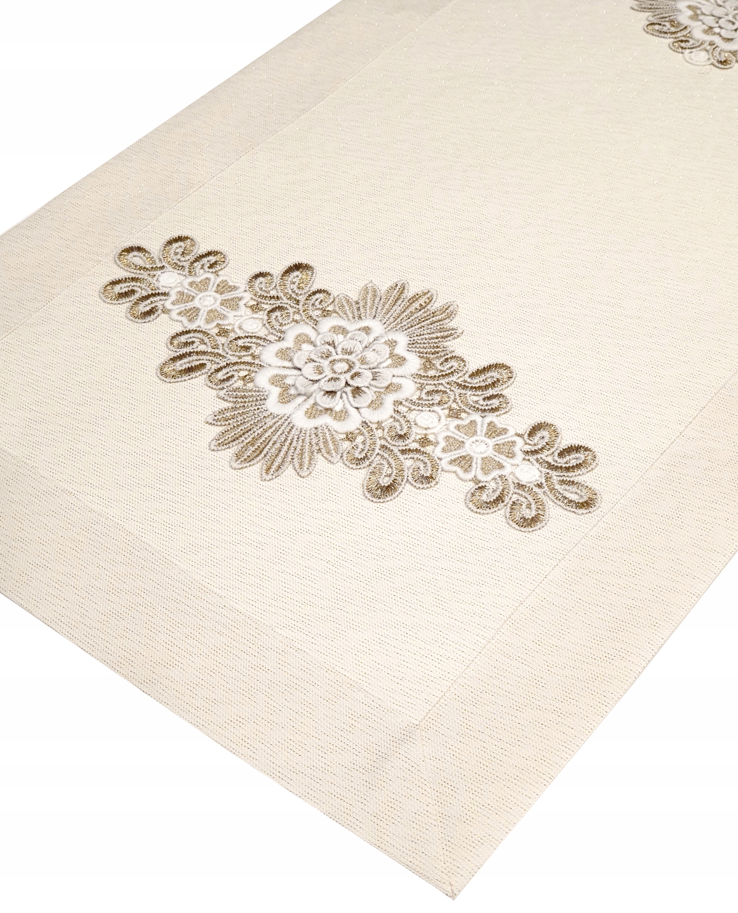

Stylowy bieżnik obrus Glamour 07 35x170 cm beż