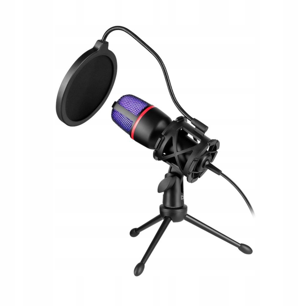 Mikrofon przewodowy Defender Forte Gmc 300 ze statywem Stream strumieniowy