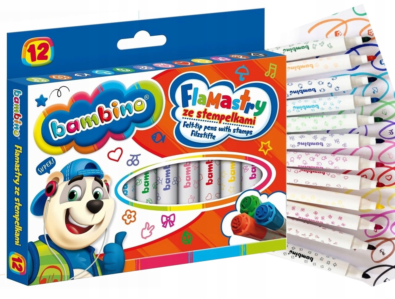 

Flamastry Ze Stempelkami Bambino Mazaki