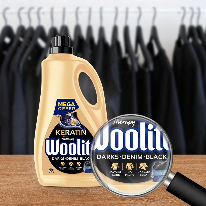 Woolite, Kapsułki do prania czarnego Black Dark, 33 szt. - Woolite