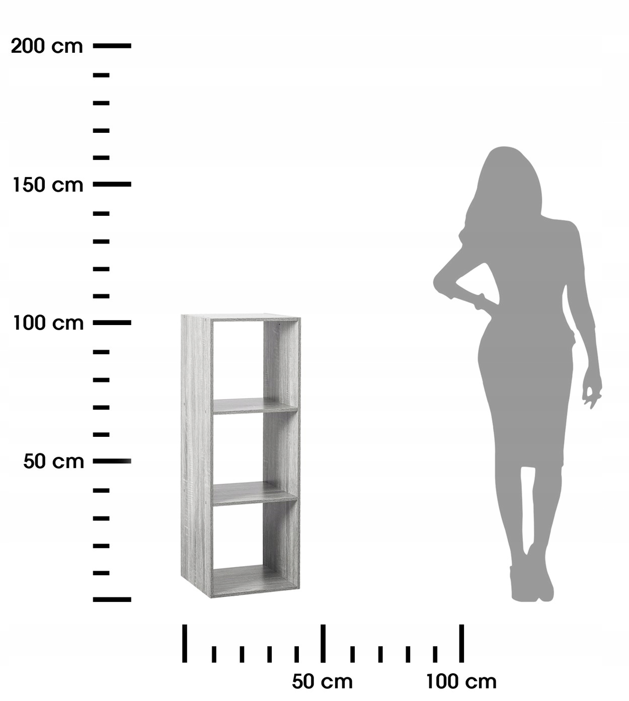 Szara szafka wolnostojąca Biurowa 3x półki LOFT Kod producenta 138907