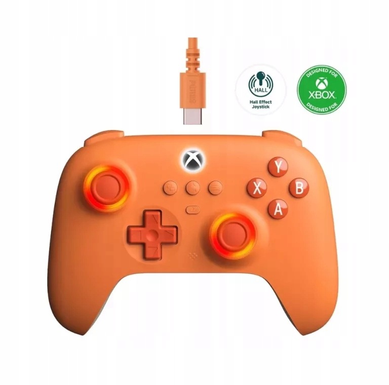 Przewodowy Kontroler 8BITDO Ultimate C Pomarańczowy (XSX/X1/PC)