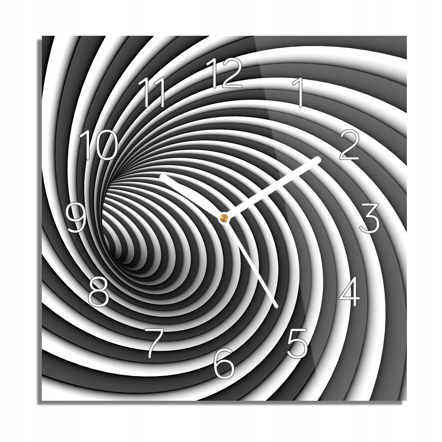 

Spirala prążki 3D foto-zegar do kuchni 30x30 cichy