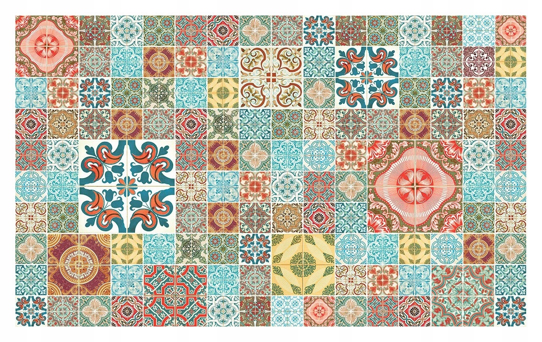 Fototapeta Dlaždice a štvorce Retro vzory Boho Vintage 300x210 lepidlo