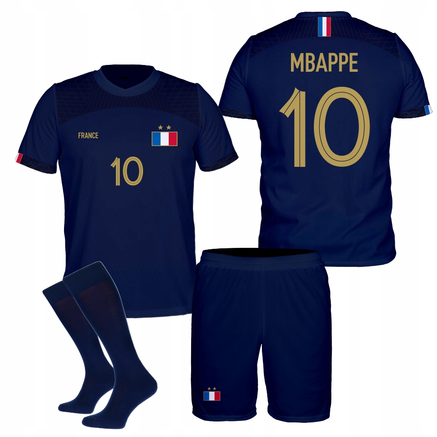

Mbappe Francja strój komplet getry roz. 134