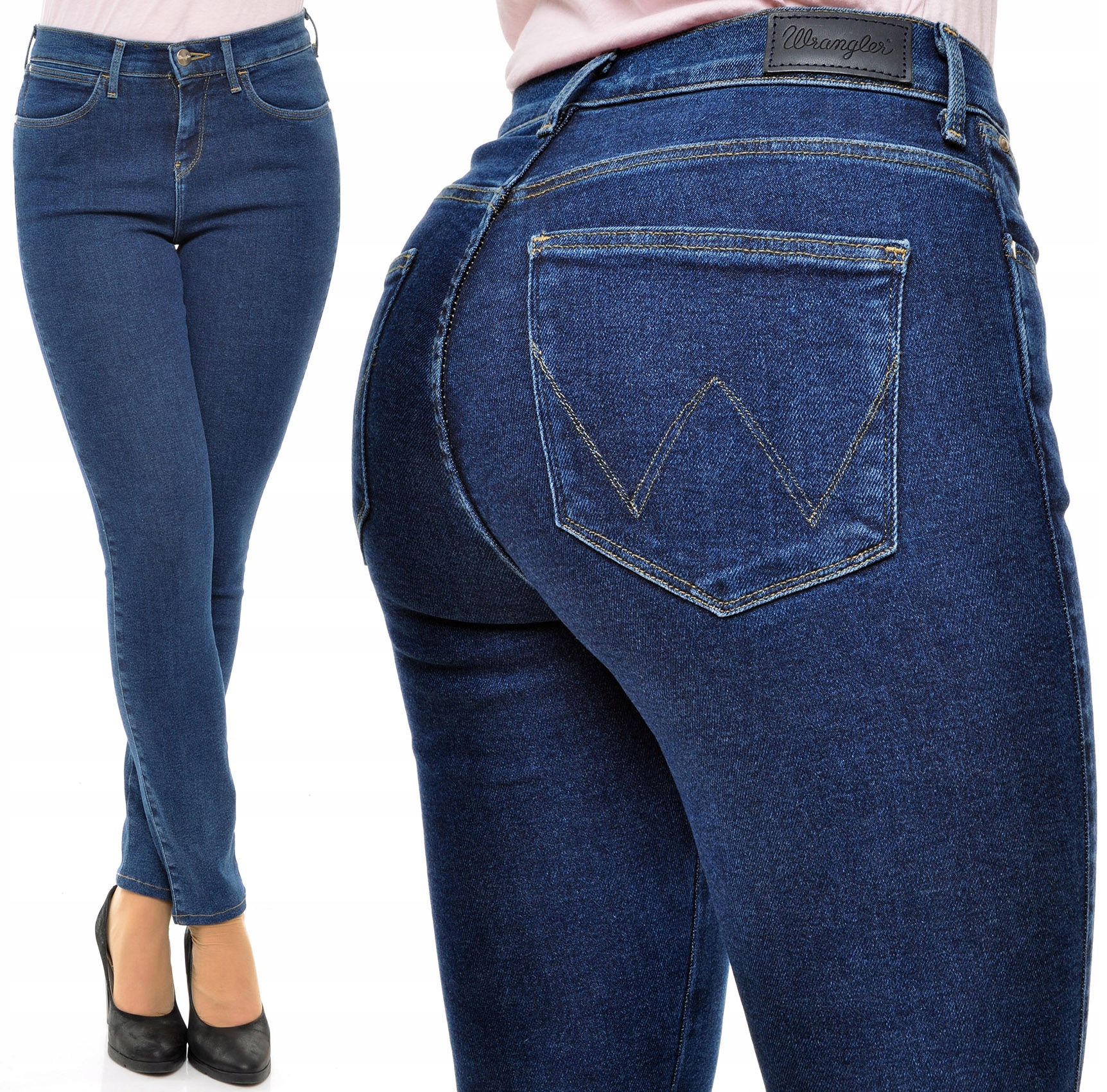 

Wrangler spodnie blue High Rise Skinny W24 L32