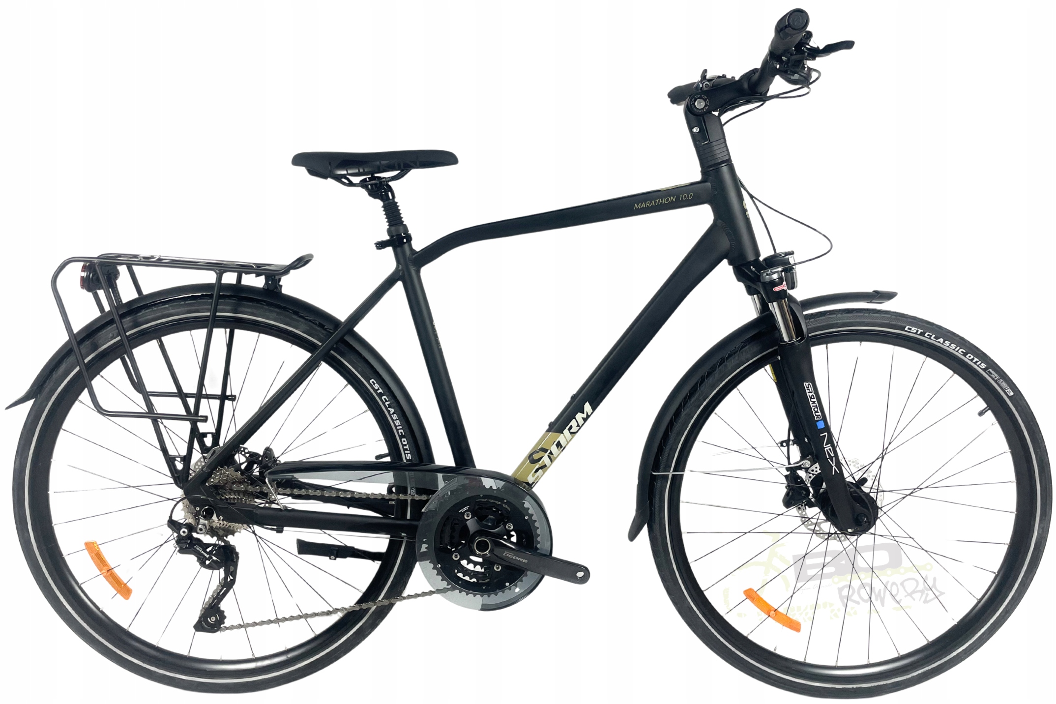 Rower Trekkingowy Storm Marathon 10.0 męski 21 28 czarny mat 2025