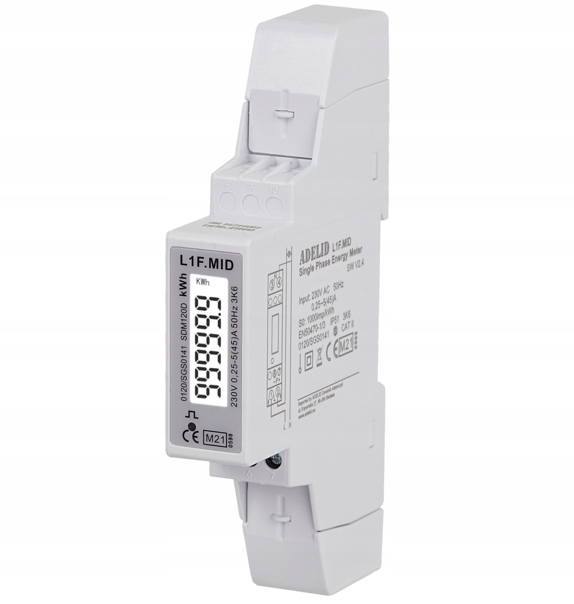 

Licznik Jednofazowy Podlicznik Energii Prądu 1-FAZ