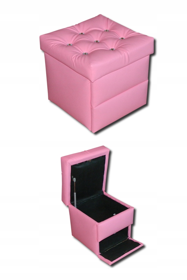 Puf pufa ławeczka tapicerowana dwa schowki 40/40 Marka inna