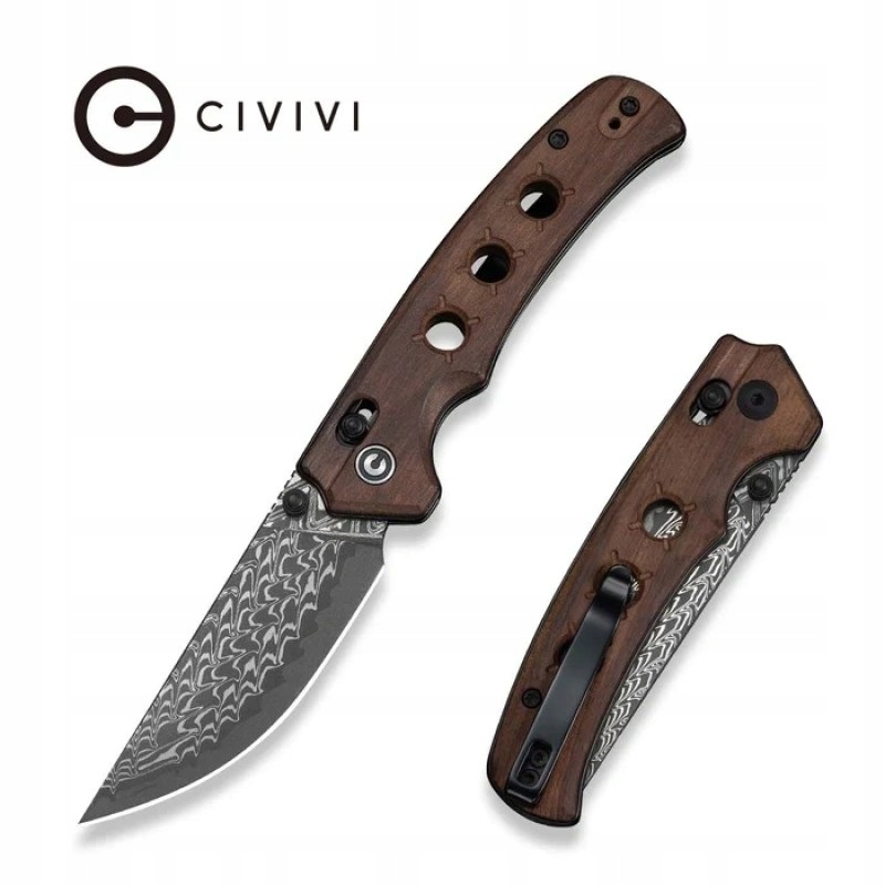 Nůž Civivi Noctis Guibourtia Wood, Damascus (C24020C-DS1)