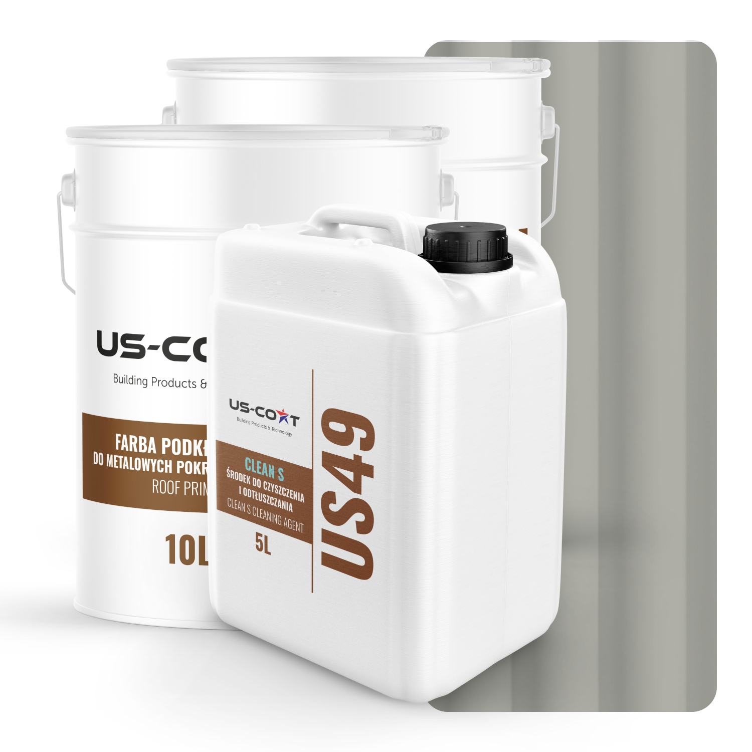 Farba Na Strechu Kovová Základná Odtučňovač Sivá Achátová RAL7038 74m2 Lesk