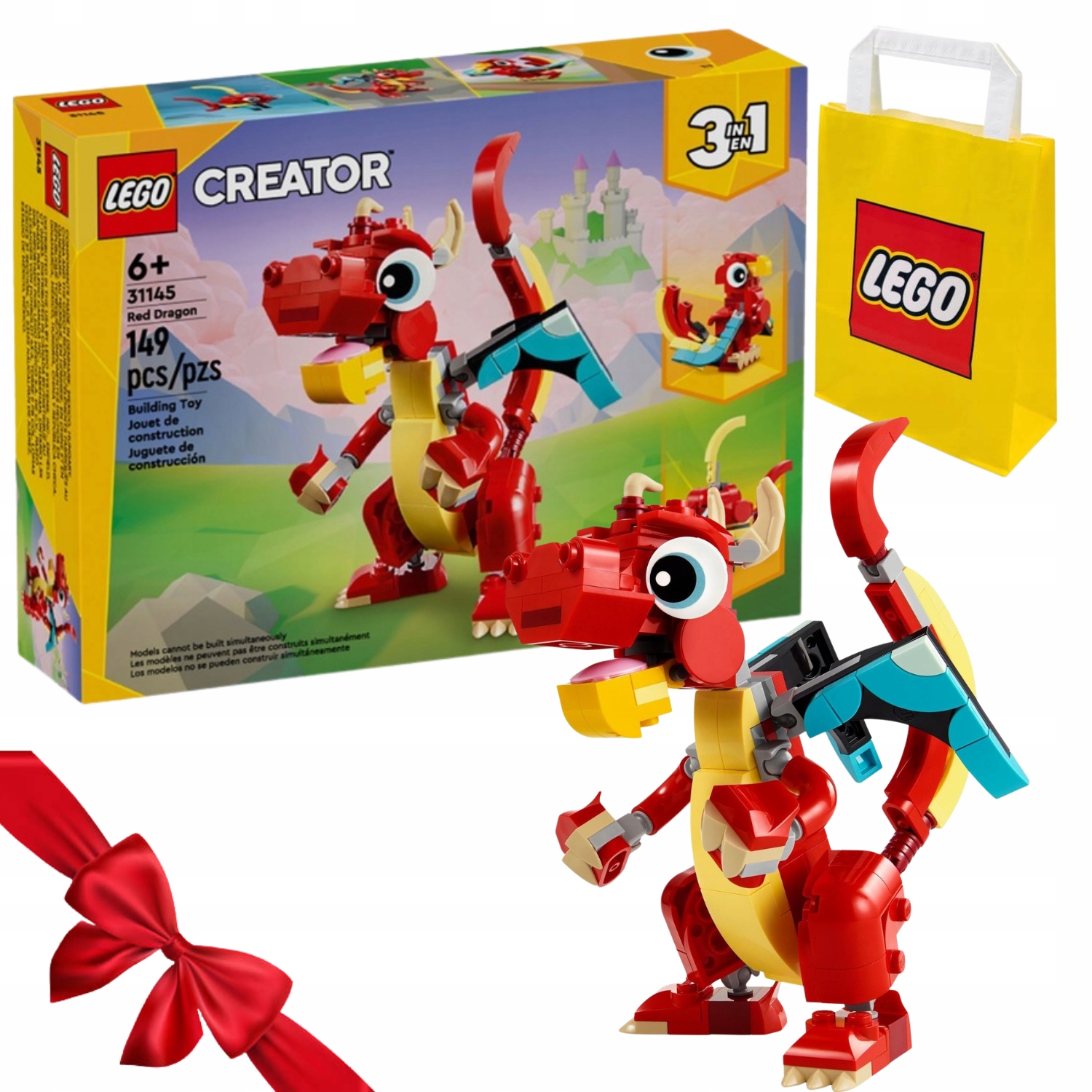 Zestaw Klocków Lego Creator Klocki 31145 Czerwony Smok Na Święta