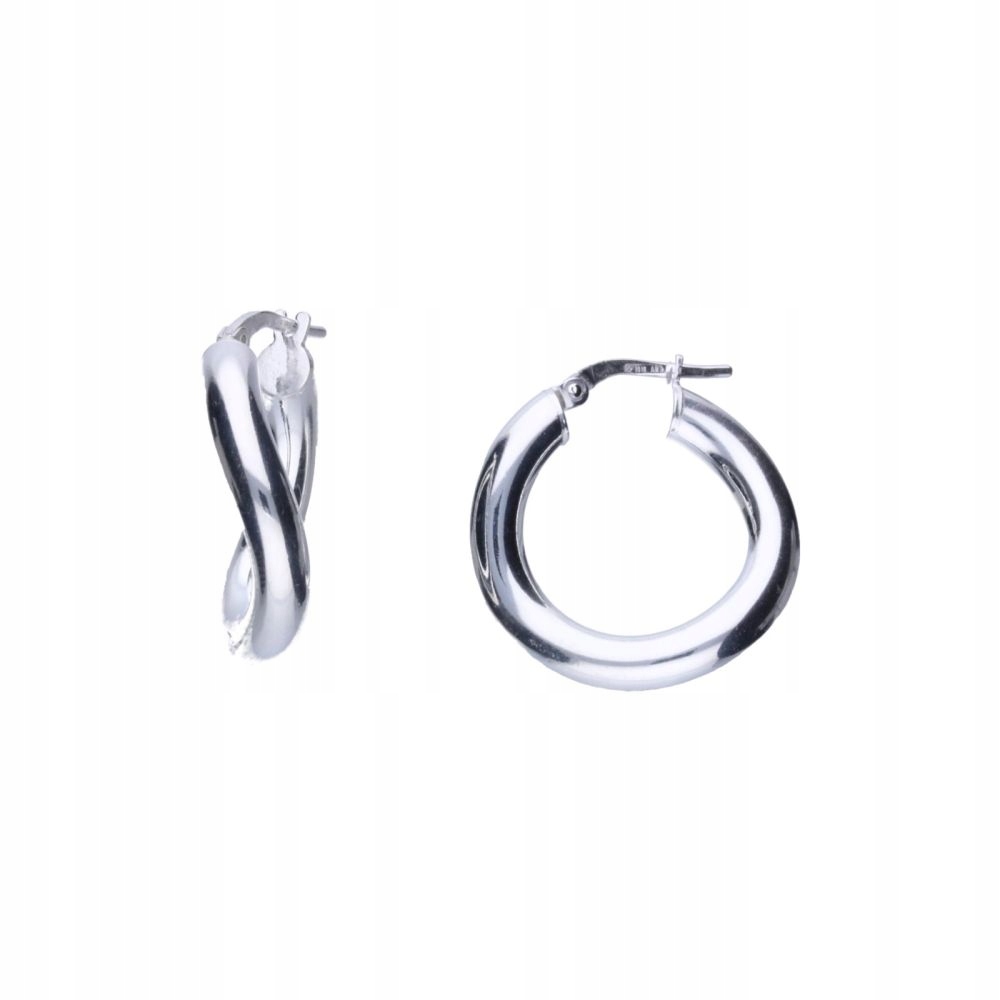 Stříbrné náušnice 925 anglické kruhy 3.97 g lesklé 23 mm jako dárek k kolečkům