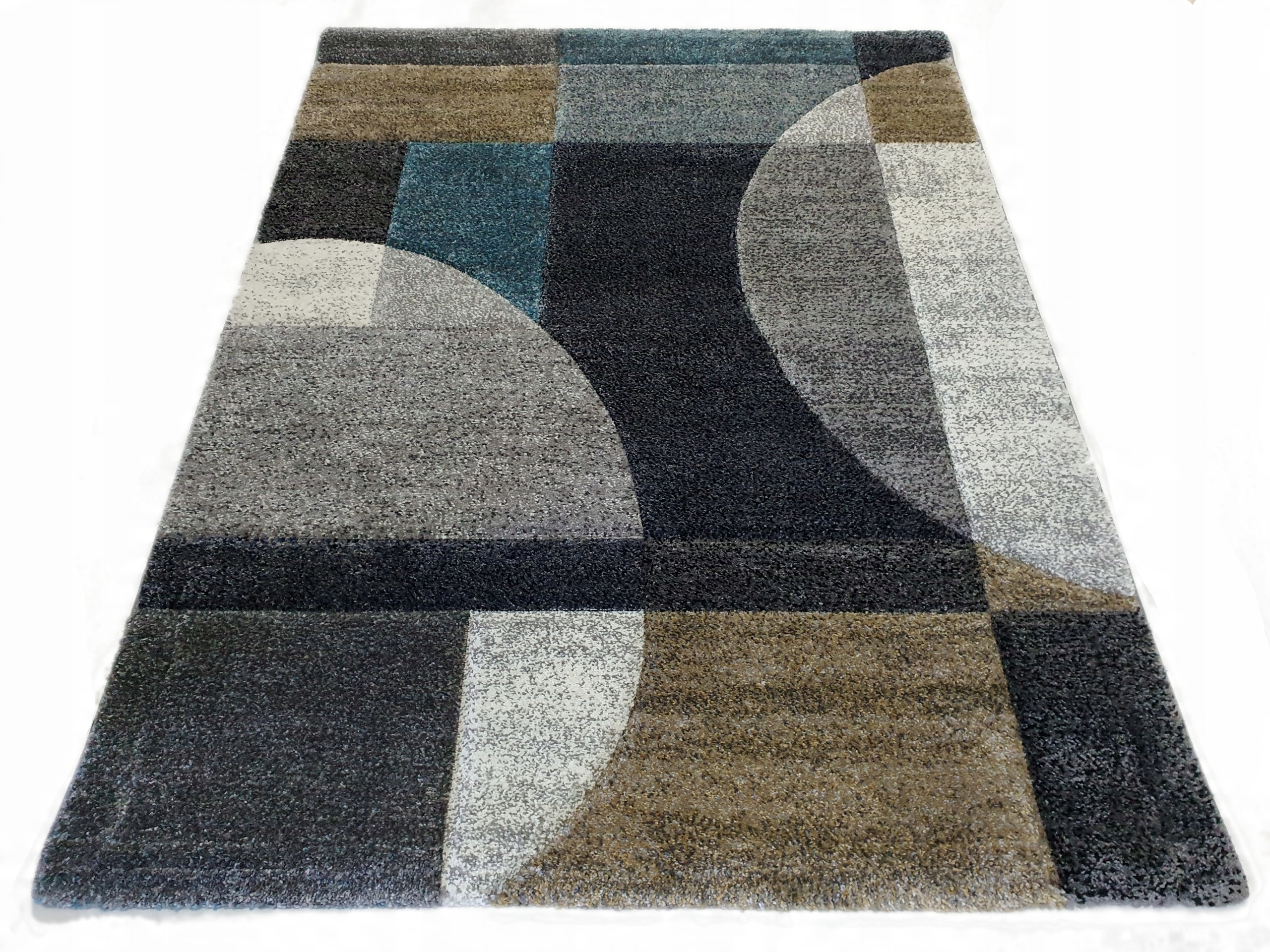 

Dywan Diamond geometria szaro niebieski 160x220