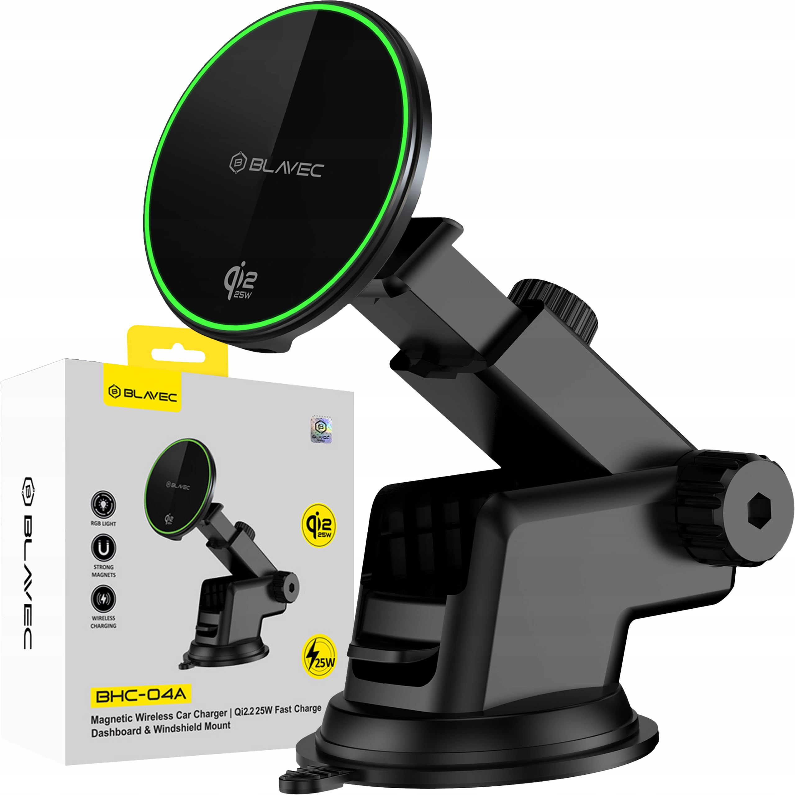 Uchwyt na Telefon do Samochodu z Ładowarką Indukcyjną Qi2.2 25W Na Kokpit