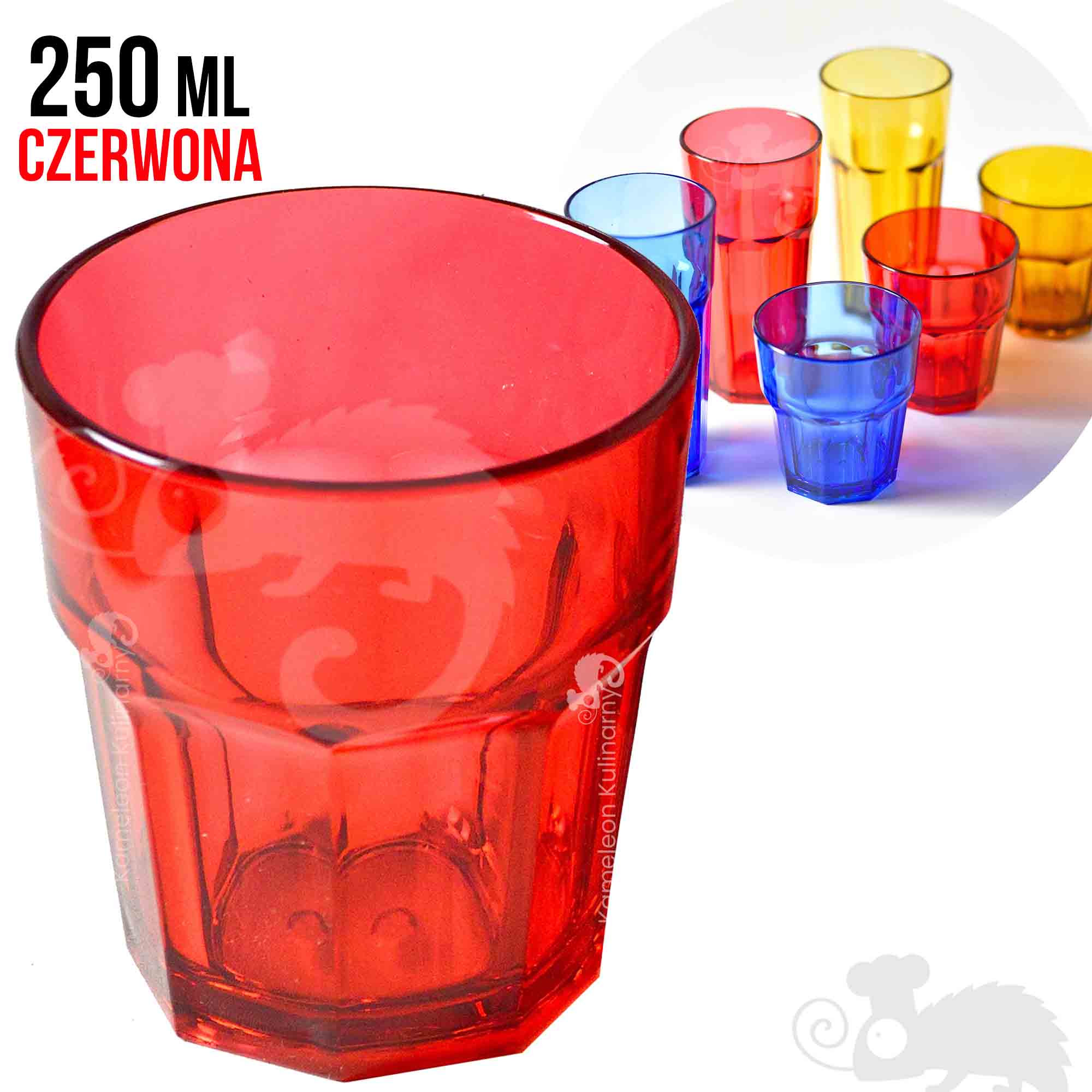 

Szklanka Z Poliwęglanu nietłukąca Czerwona 250ml