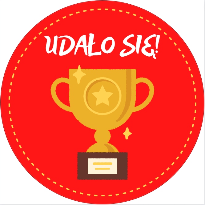 

Naklejki Przedszkole Udało Się Puchar 5 CM 120 Szt