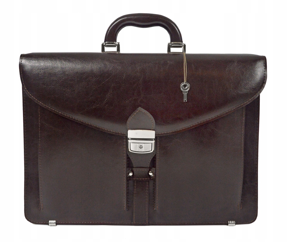 Teczka Skórzana Męska Aktówka z Naturalnej Skóry