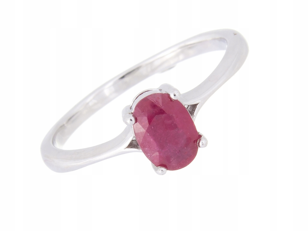 Stříbrný Prstýnek Prsten VEL.12 Rubín Přírodní
