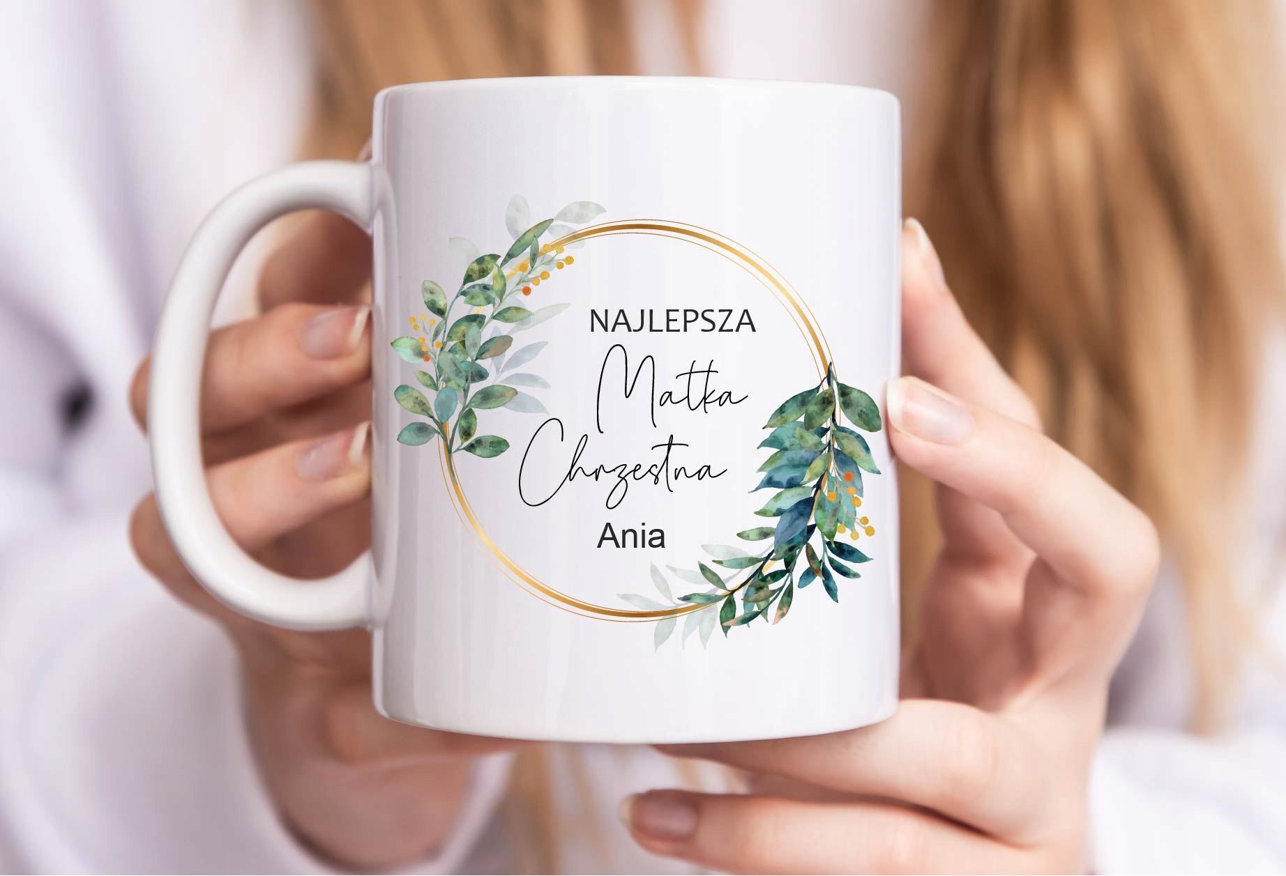 Kubek na podziękowanie dla CHRZESTNYCH CHRZEST KOMUNIA W3 Marka inna