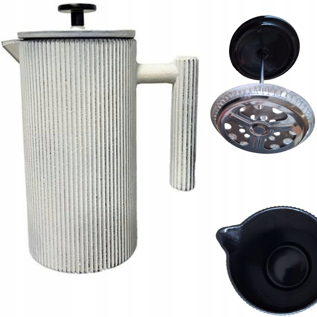 Litinový Pístový Vařič Ocelové Sítko Na Čaj Kávu A Bylinky Džbán 0.8 L