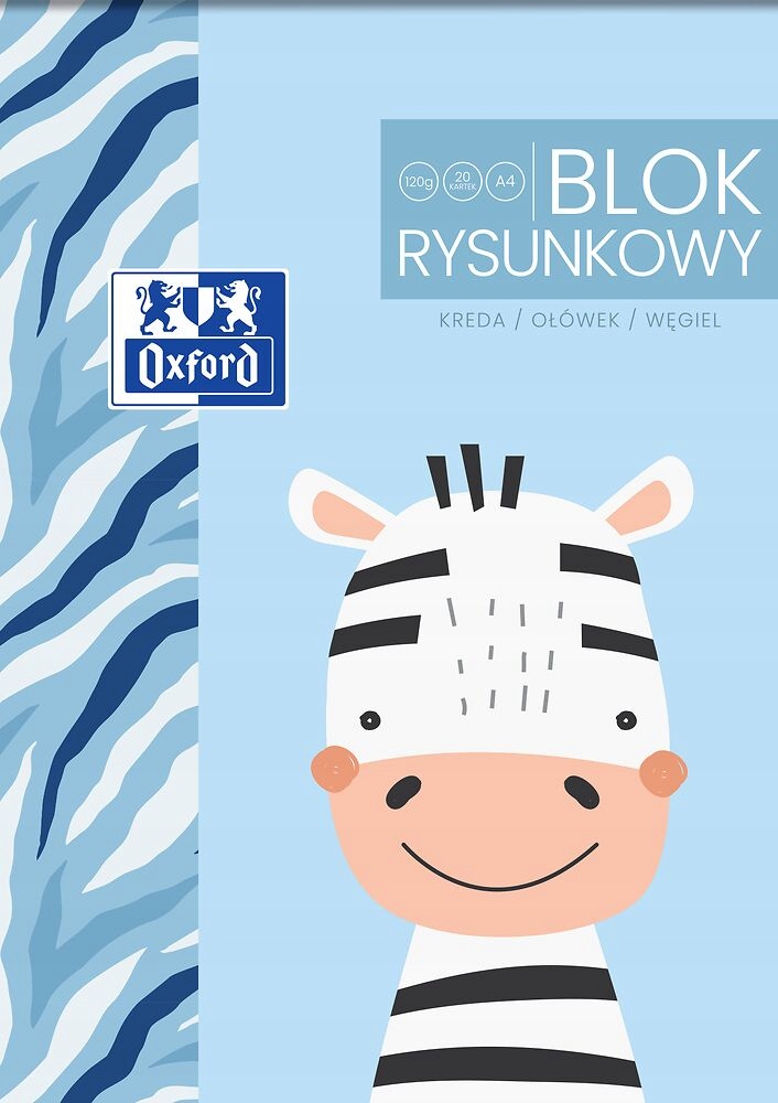 

Blok rysunkowy biały A4 20 kartek 120g Kids Oxford