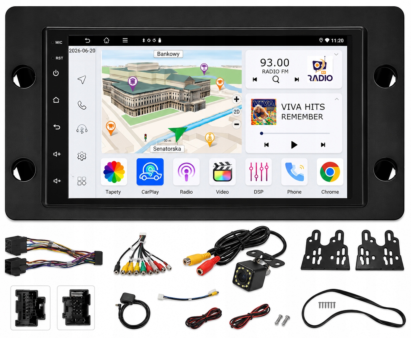 Rádio Navigácia 2 Din Saab 9-5 2005-2011 Android Rds Carplay Wifi 4/64GB