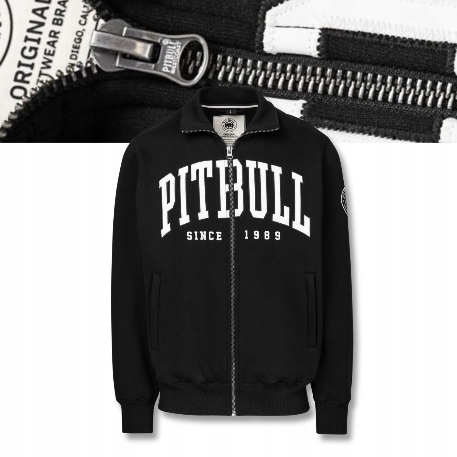 Pánská rozepínací mikina se stojáčkem Pitbull mikina s kapsami na zip Norton