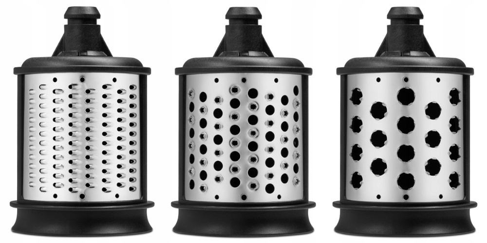Sada bubnových struhadel KitchenAid 5KSMEMVSC 3 ks originálních na strouhání