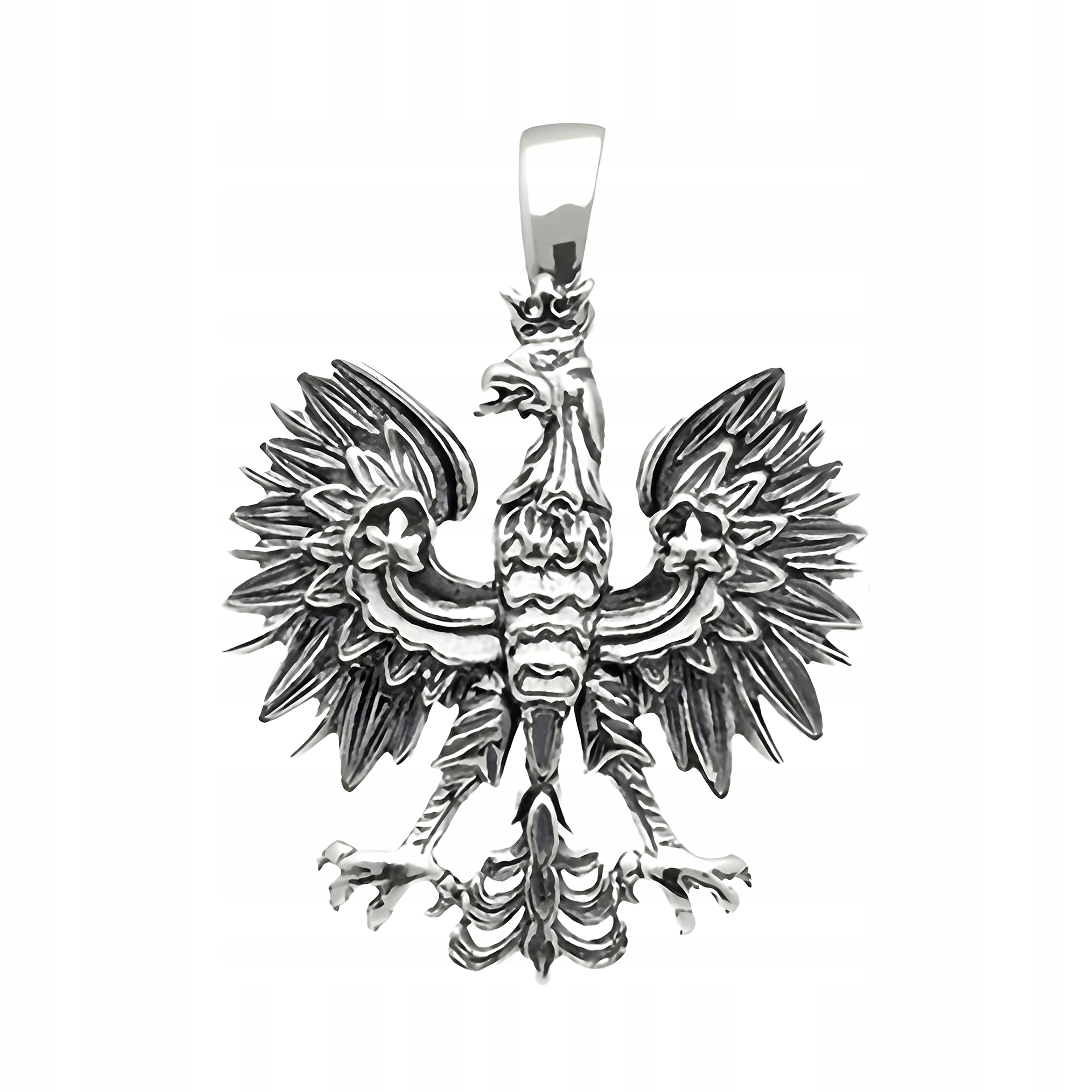 Přívěsek Stříbrný ryzost 925 Přívěsek Střední Orel v koruně Znak Polský