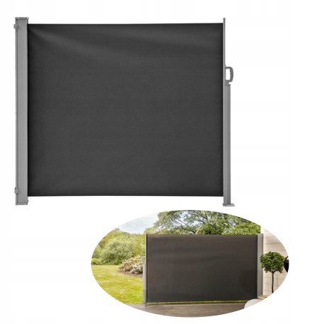 Paraván 2,5 x 1,4 m balkónový, rolovací, čierny