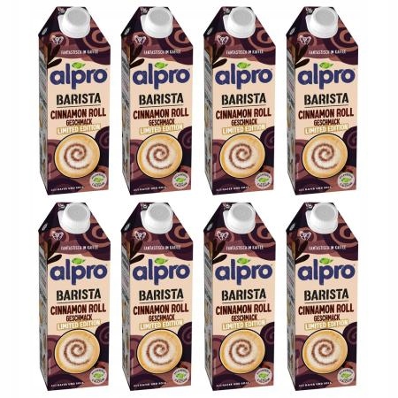 Levně Alpro Barista Ovesný A Sójový Nápoj S Příchutí Skořicového Šneku 8x750ml