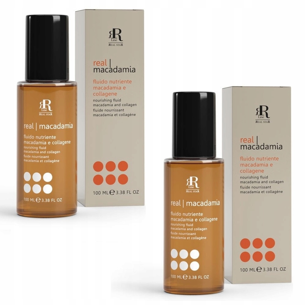 2 x Ochranný Fluid Kondicionér Na Vlasy Rr Line Real Macadamia 100 ml