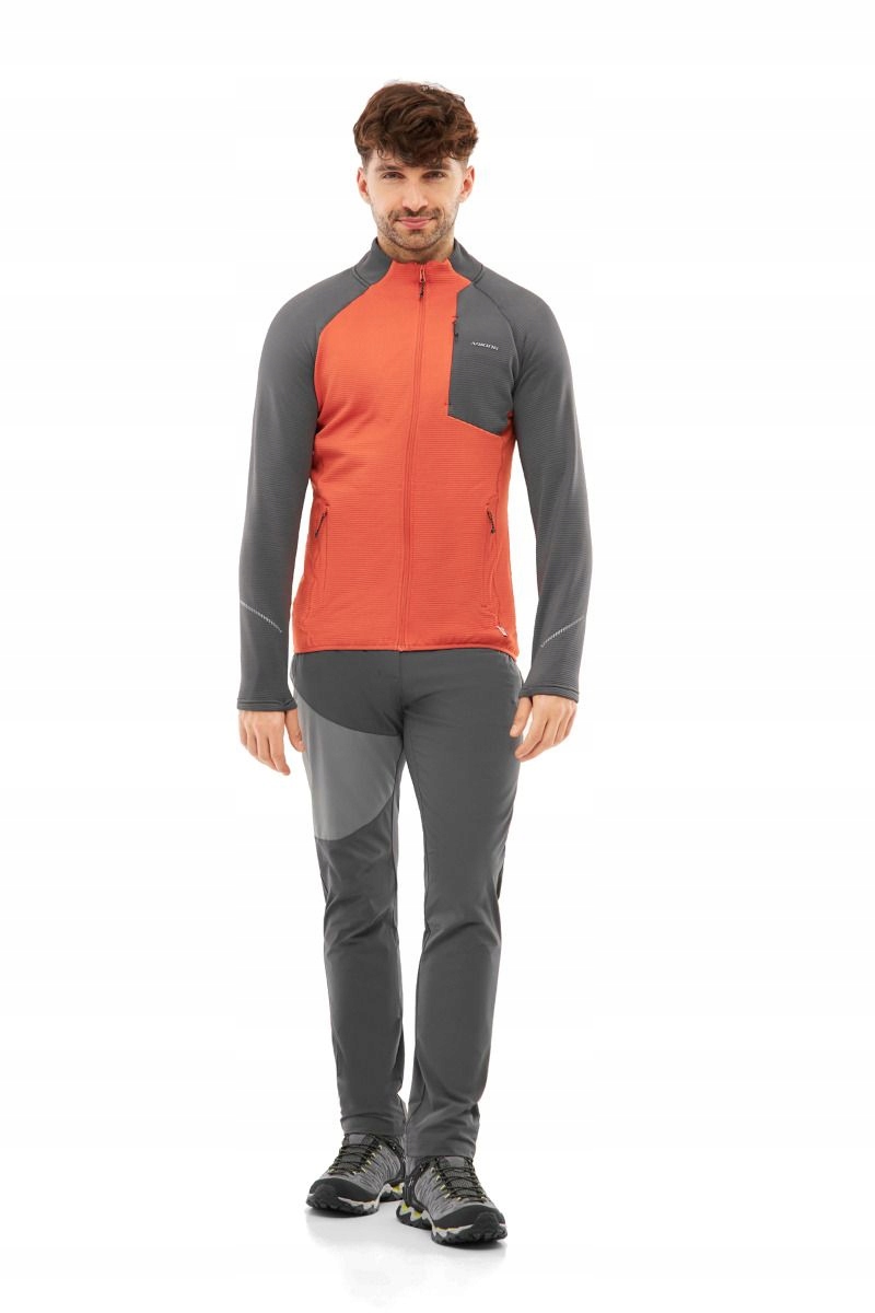 Mikina treková mikina Viking Birger Midlayer oranžová/šedá