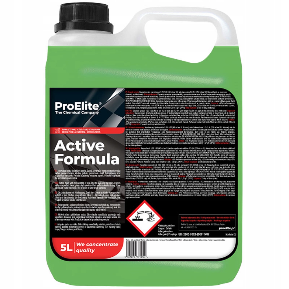 PROELITE _ ACTIVE FORMULA 5L _ PIANA AKTYWNA Z WOSKIEM_ PRE116