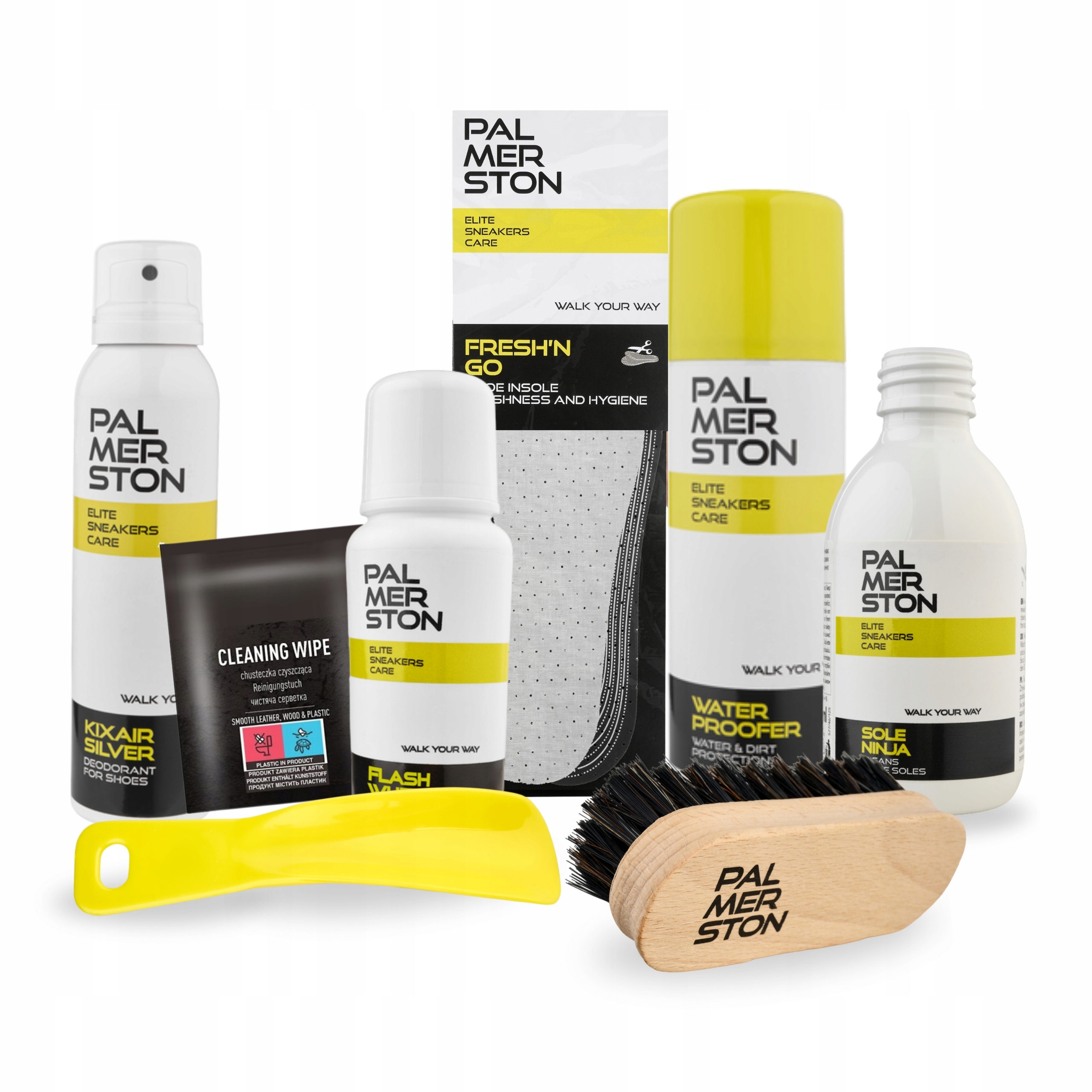 Sada 8v1 pro čištění a osvěžení bot s vložkami Fresh Palmerston