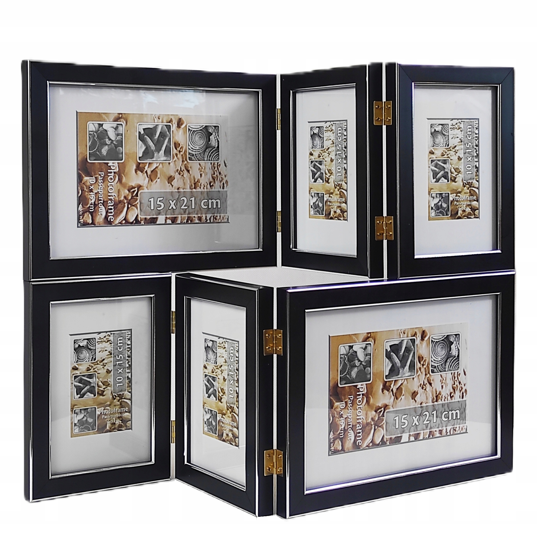 Galeria multirama Titan 3428 na fotografie 10x15 x4/15x21x2 cm Černá skládací
