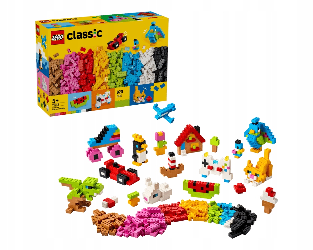 Lego 11045 Classic Sada kreativních barevných stavebnice 5+ 820 Ks