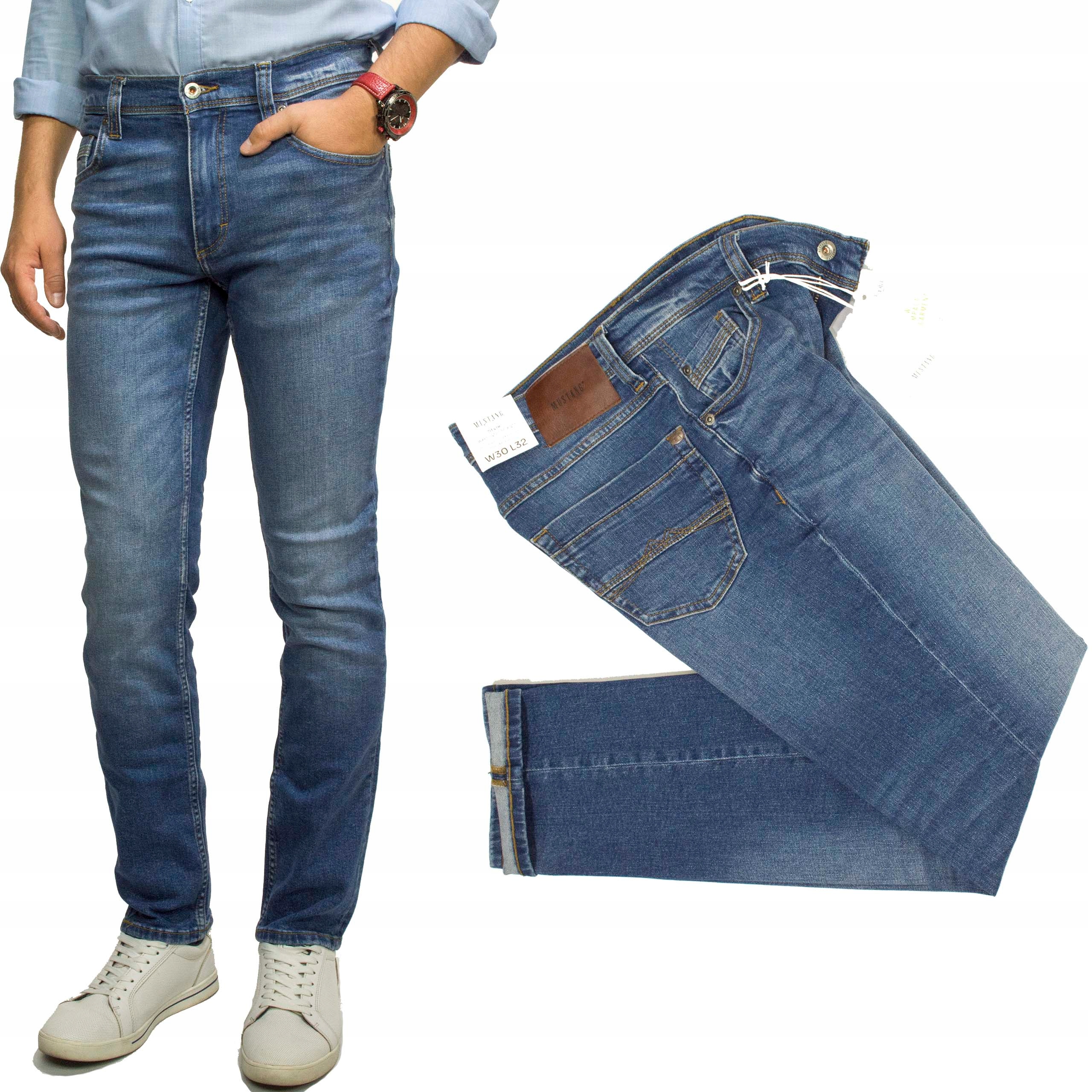 Mustang Washington Straight Hare 681 męskie spodnie jeansy W35 L30