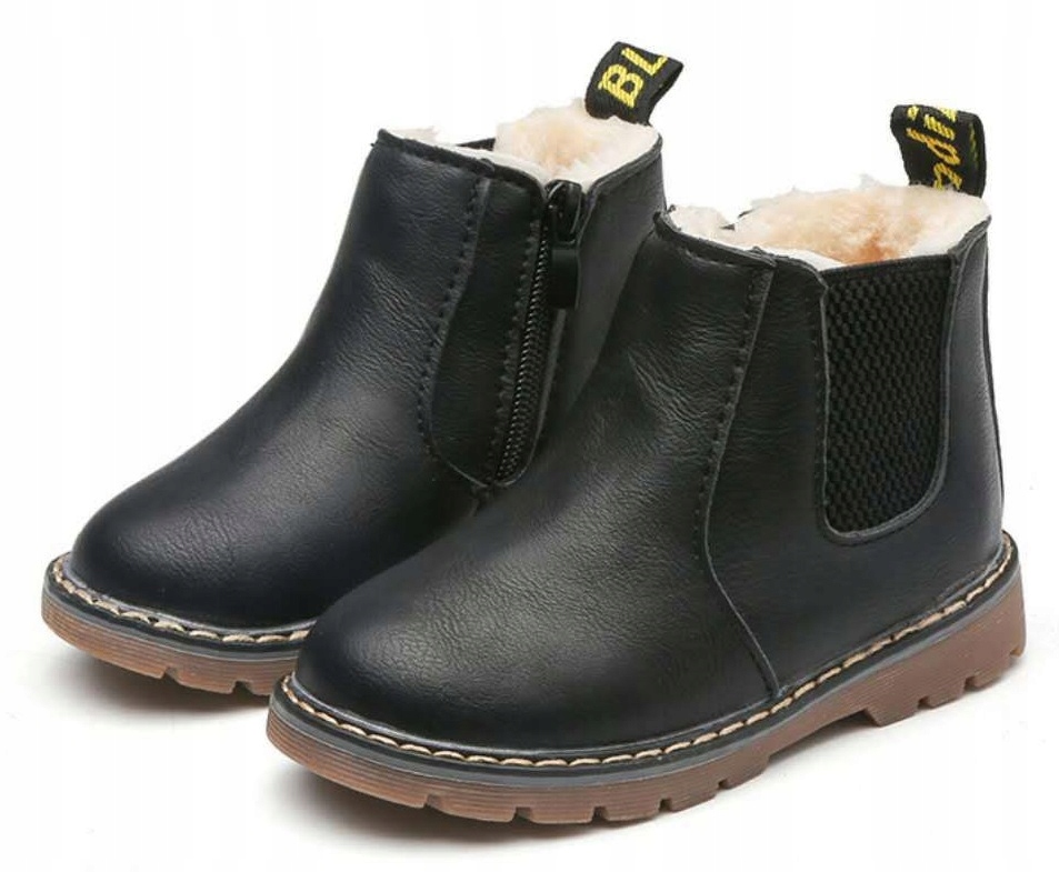 

Ocieplane Trapery Buty Zimowe Botki Dziecięce