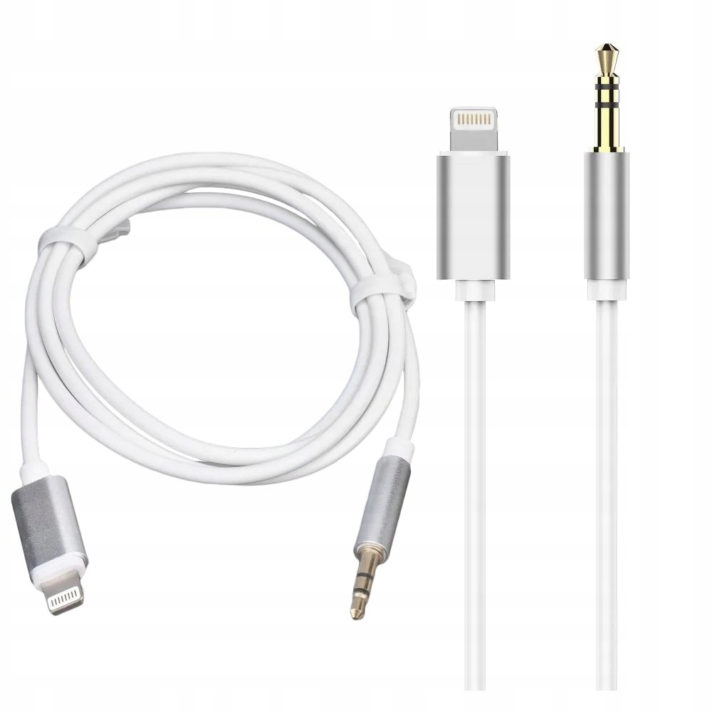 

Adapter Lightning 8-pin do Jack 3,5mm biały kabel