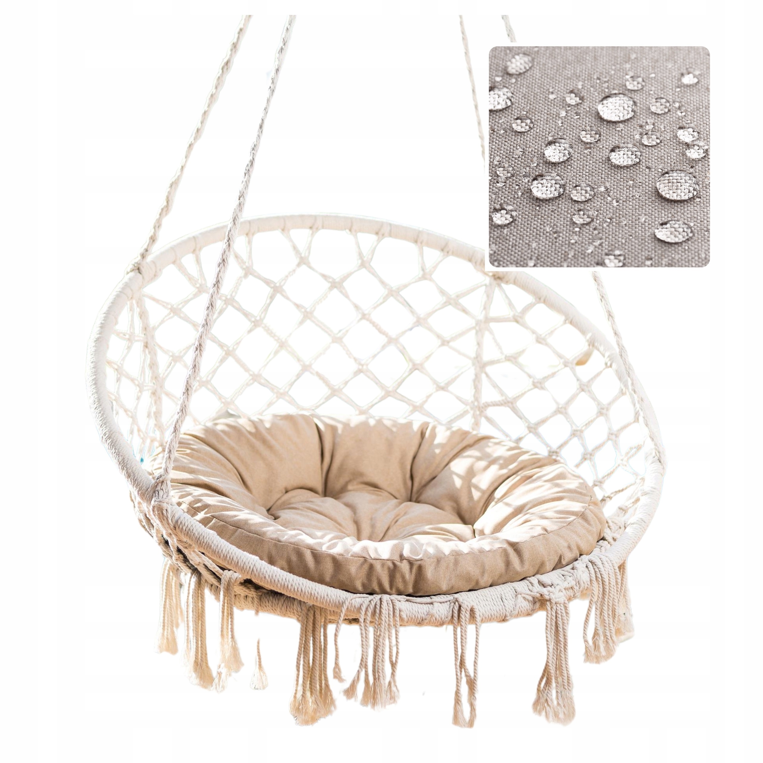 Polštář na čapí hnízdo pro zahradní houpačku, závěsné křeslo Vodotěsný