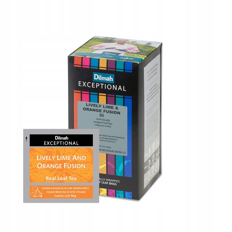 Herbata Dilmah Lime and Orange koperty 50 szt