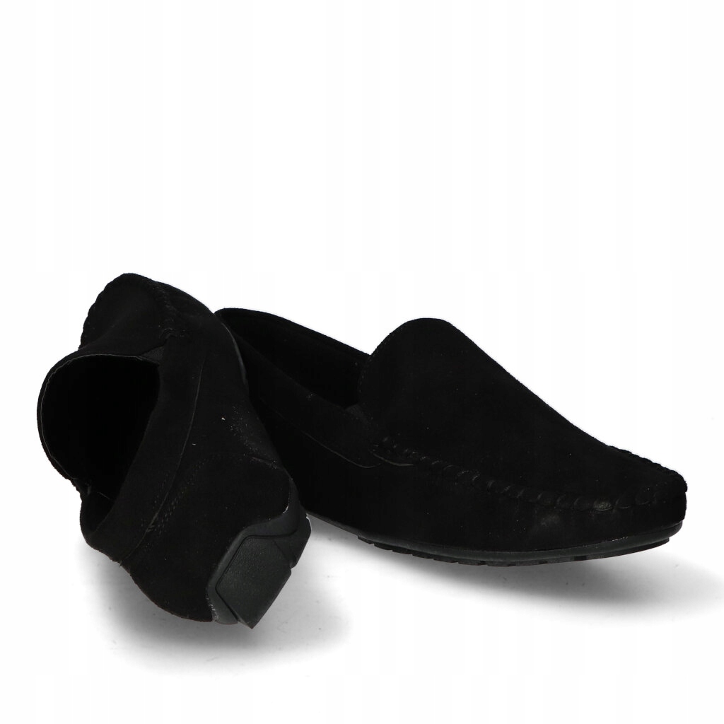 Mokasyny Haver AB909KB-1 Czarne zamsz 38 Długość wkładki 25.5 cm