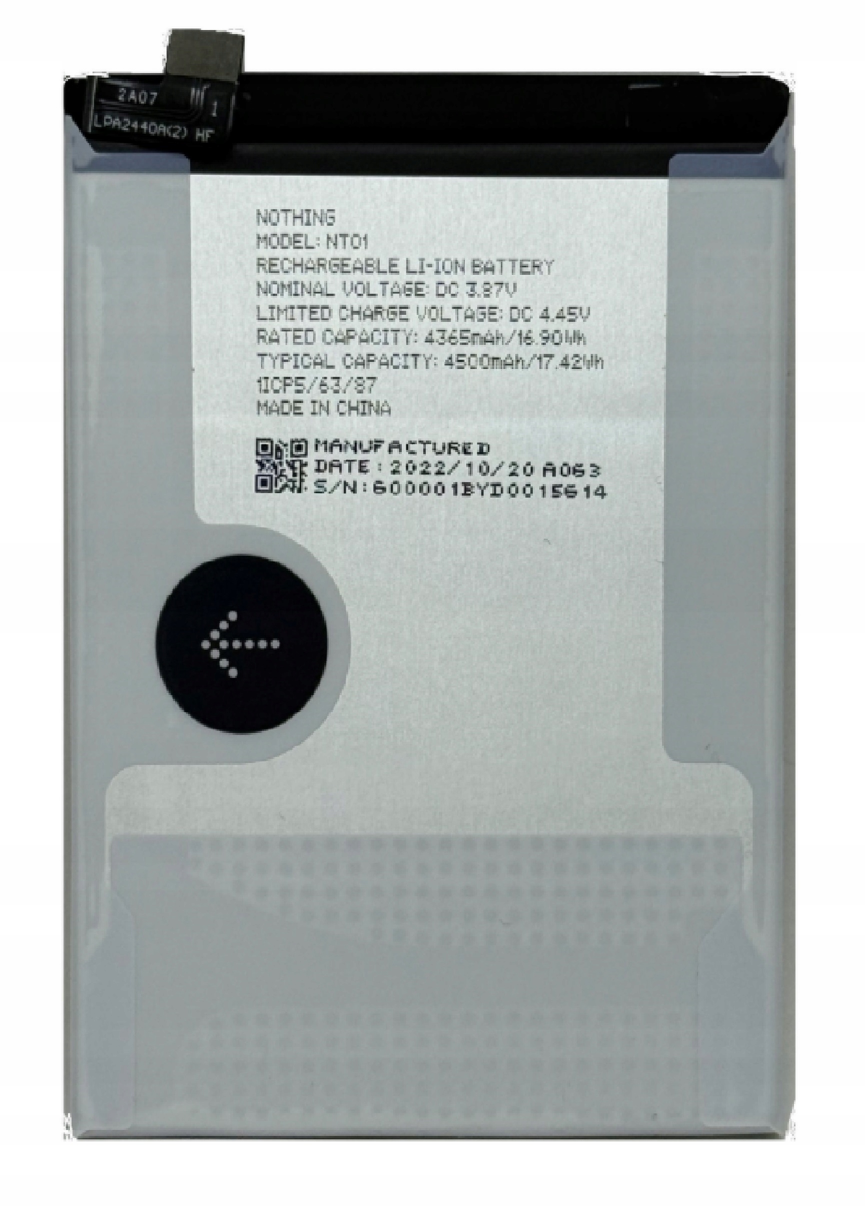 Oryginalna Bateria do Nothing Phone (1) NT01 4500mAh biała