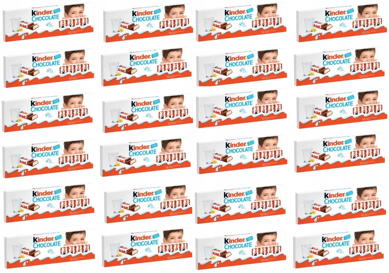 24x 150g Kinder Chocolate batoniki z mlecznej czekolady Uk Karton