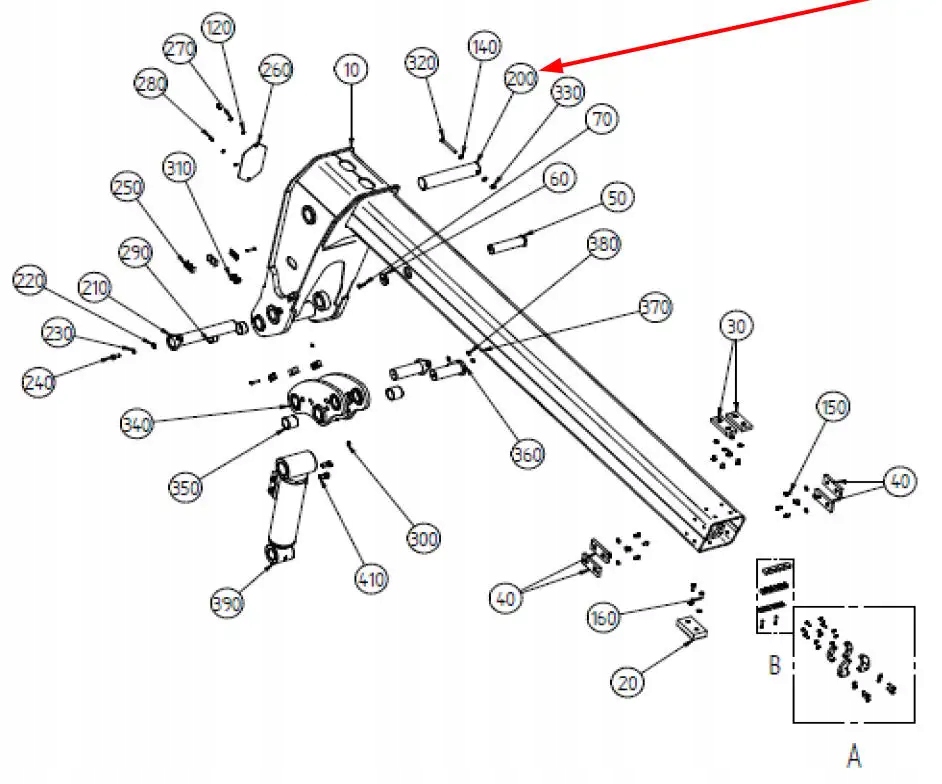 T28032850 Sworzeń fi70 x L=335 mm Marka maszyny Inna
