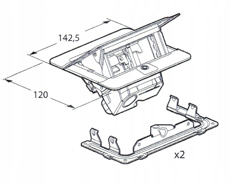 Gniazdo do blatów INOX POPUP wyposażone Legrand Marka Legrand